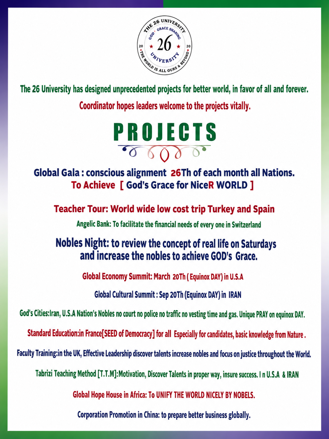 Original project notes page one.